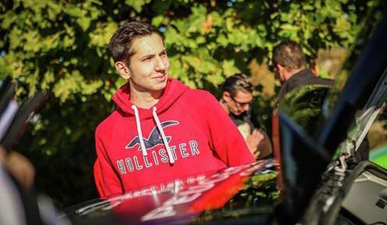 Antoine Gogue, passionné de rallye à l'Ecole des Métiers.