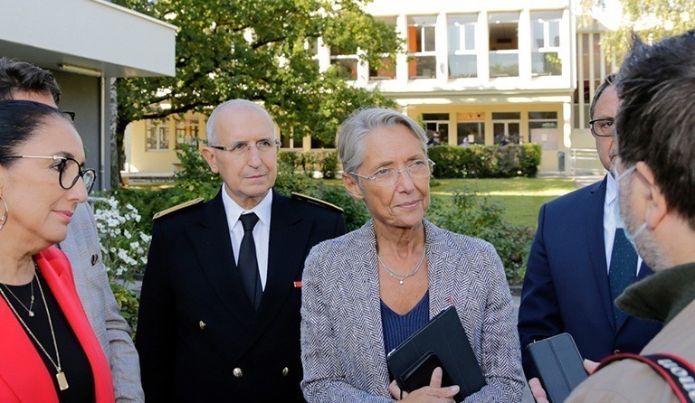 Venue de Mme la Ministre Elisabeth Borne à l'Ecole des Métiers Dijon Métropole