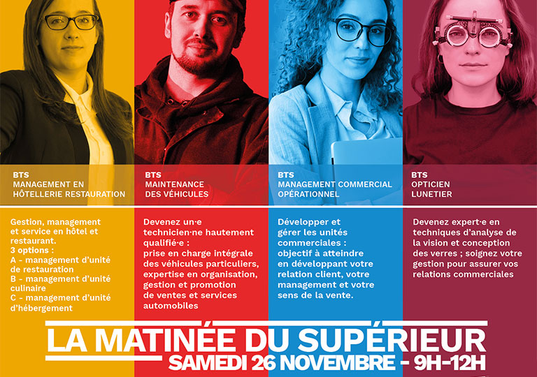 La matinée du supérieur organisée par l'Ecole des Métiers