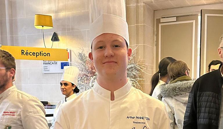 Photo d'Arthur Pannetier alternant à l'EDM au Meilleur Apprenti Cuisinier de France