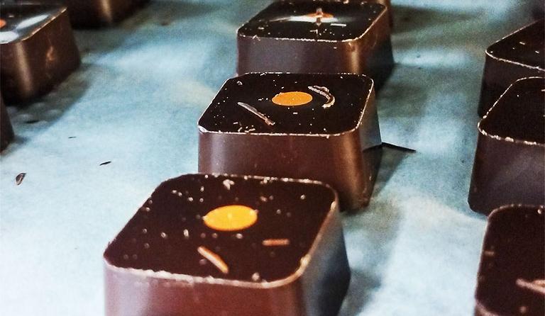 Chocolats réalisés par des apprentis de l'EDM en mobilité à Oslo chez Pascal